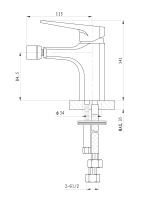 Смеситель для биде WONZON & WOGHAND ATHENS, Хром (WW-085001-CR) - Gidratop.ru изображение
